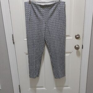 Chico's Black and White Patterned Pants